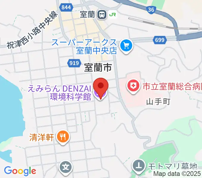 えみらん DENZAI環境科学館の地図