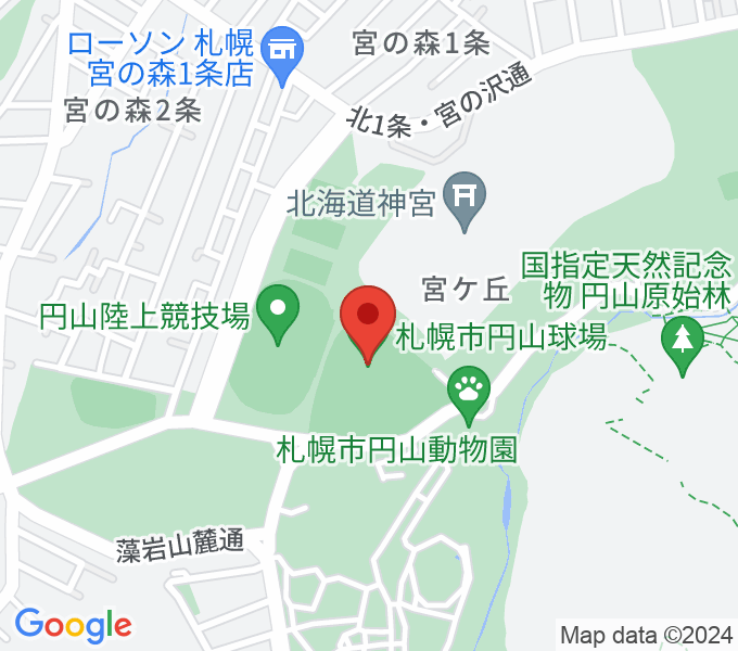 札幌市円山球場の場所
