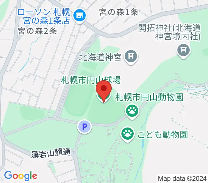 札幌市円山球場の地図