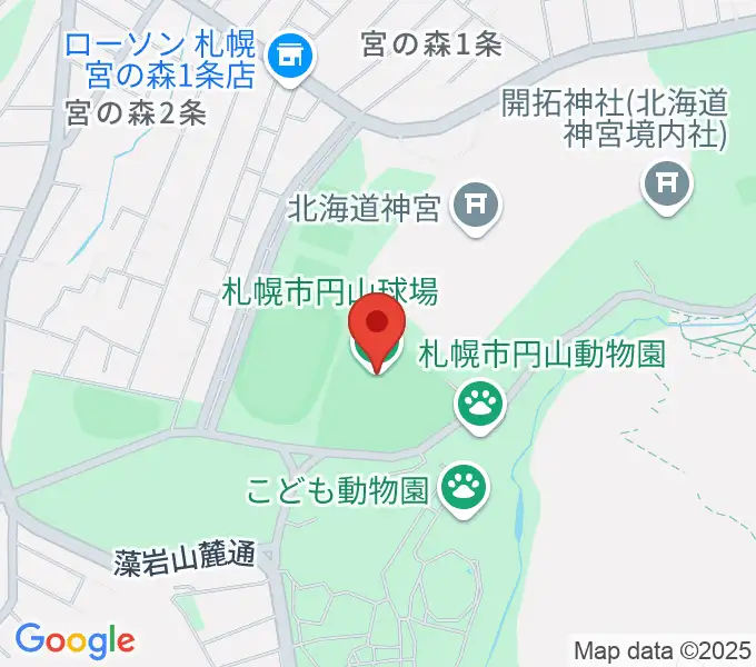 札幌市円山球場の地図
