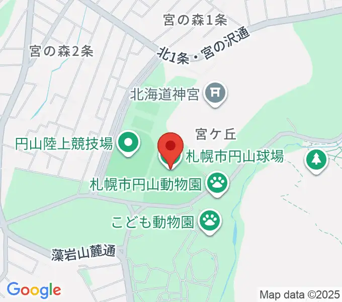 札幌市円山球場の地図