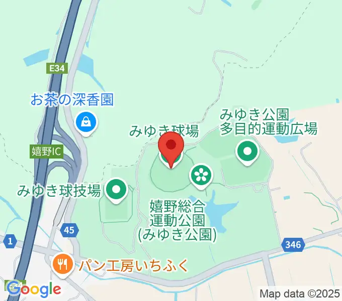 嬉野市みゆき球場の地図