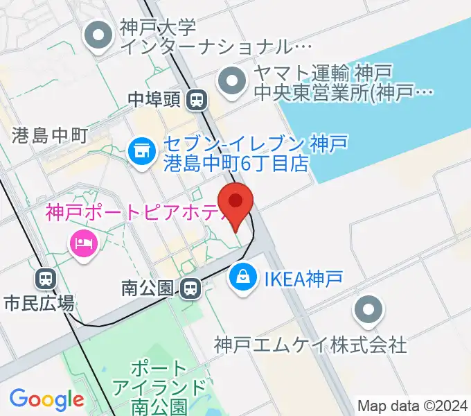 バンドー神戸青少年科学館の地図