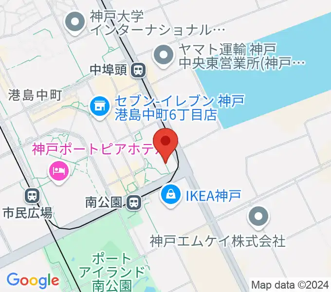 バンドー神戸青少年科学館の地図