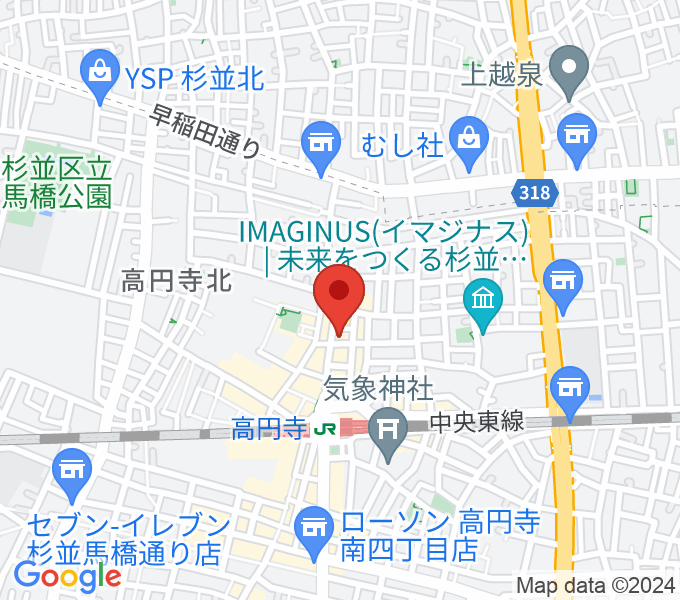 高円寺スタジオ・コヤーマR店の場所