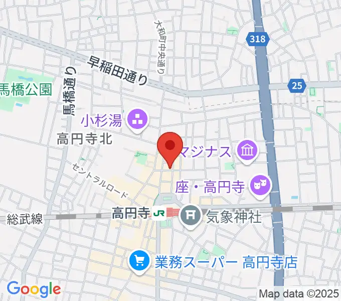 スタジオ・コヤーマR店の地図