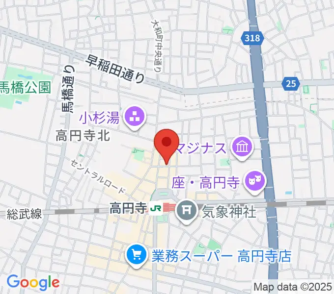 スタジオ・コヤーマR店の地図
