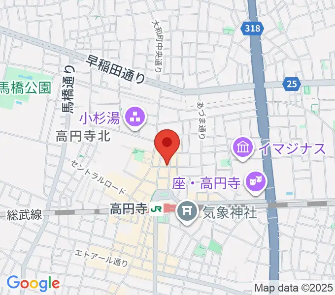 スタジオ・コヤーマR店の地図