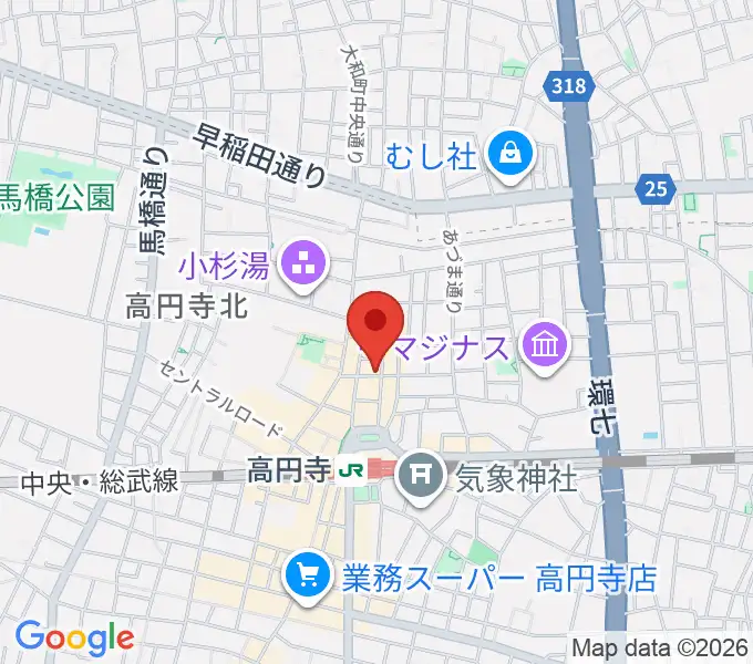 スタジオ・コヤーマR店の地図
