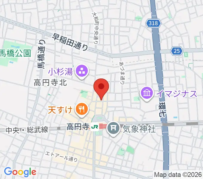 スタジオ・コヤーマR店の地図