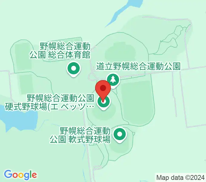 北海道立野幌総合運動公園硬式野球場の地図