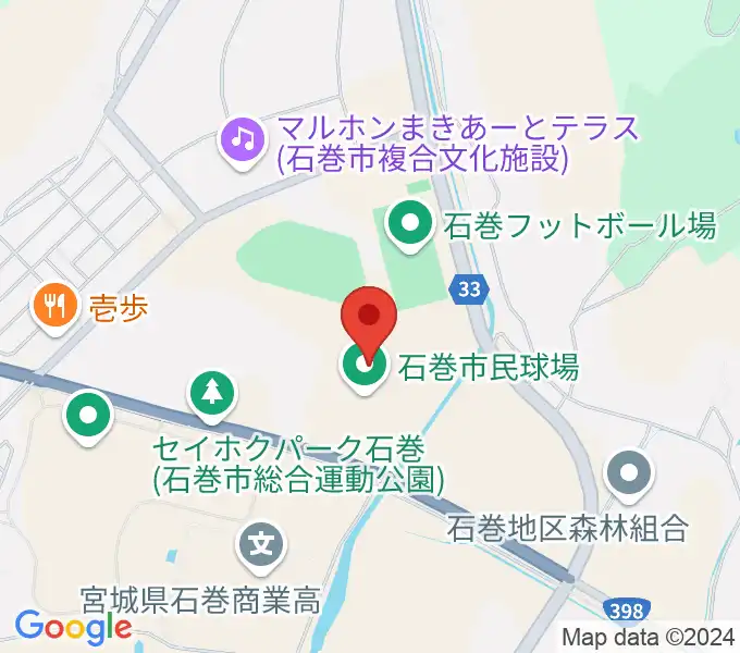 石巻市民球場の地図