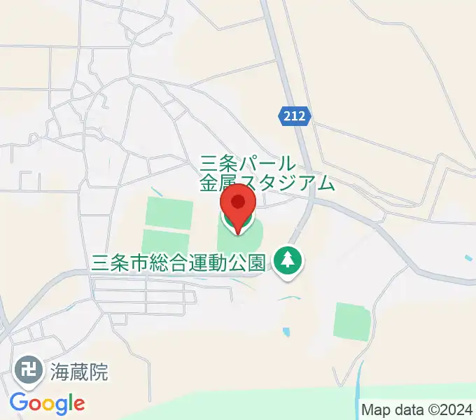 三条パール金属スタジアムの地図