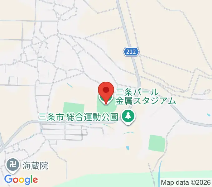 三条パール金属スタジアムの地図