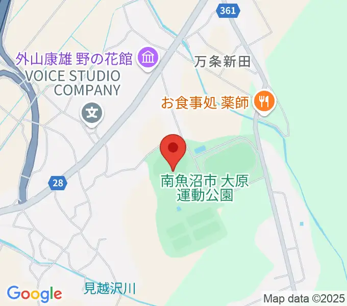 ベーマガスタジアムの地図