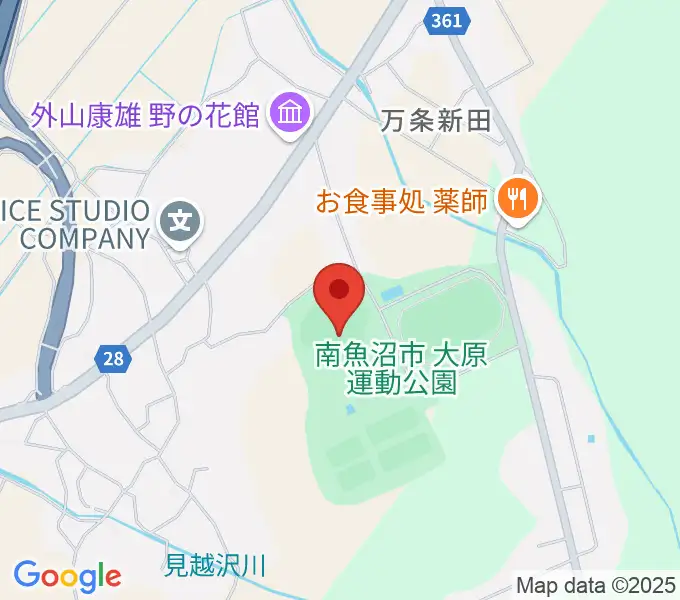 ベーマガスタジアムの地図