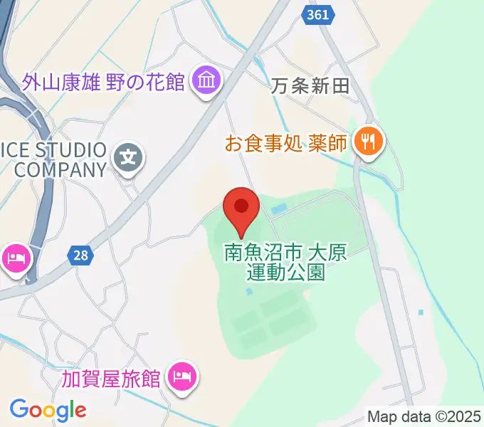 ベーマガスタジアムの地図