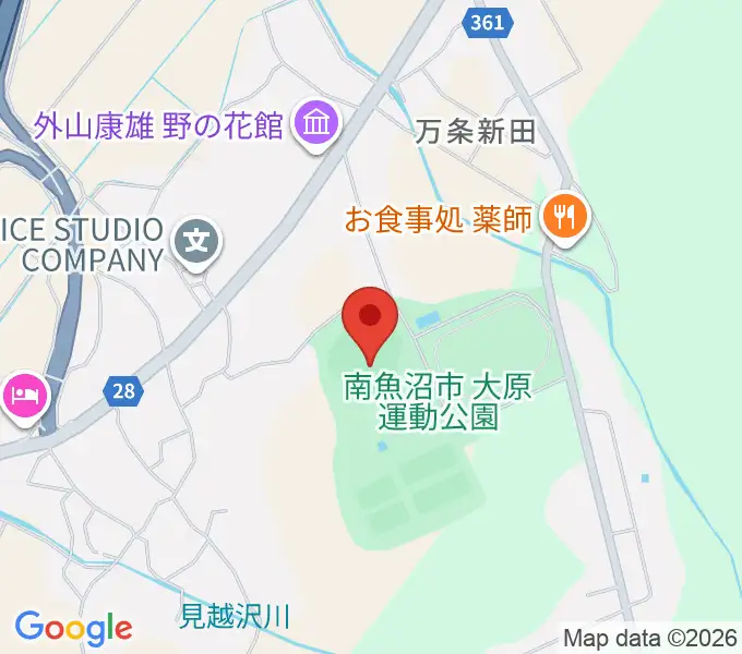 ベーマガスタジアムの地図