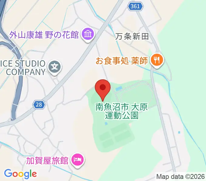 ベーマガスタジアムの地図