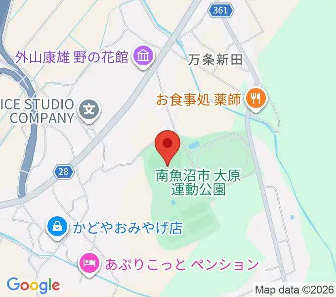 ベーマガスタジアムの地図