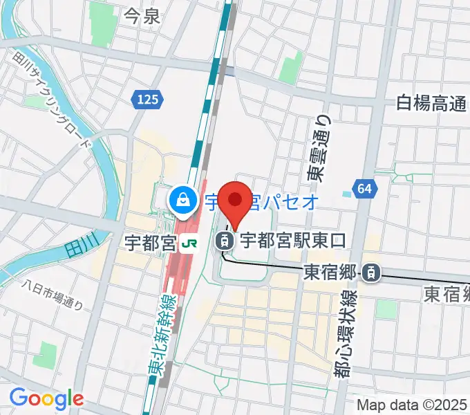 ライトキューブ宇都宮の地図