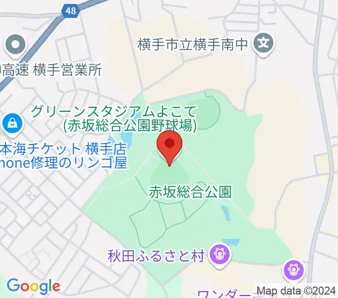 赤坂総合公園野球場の地図