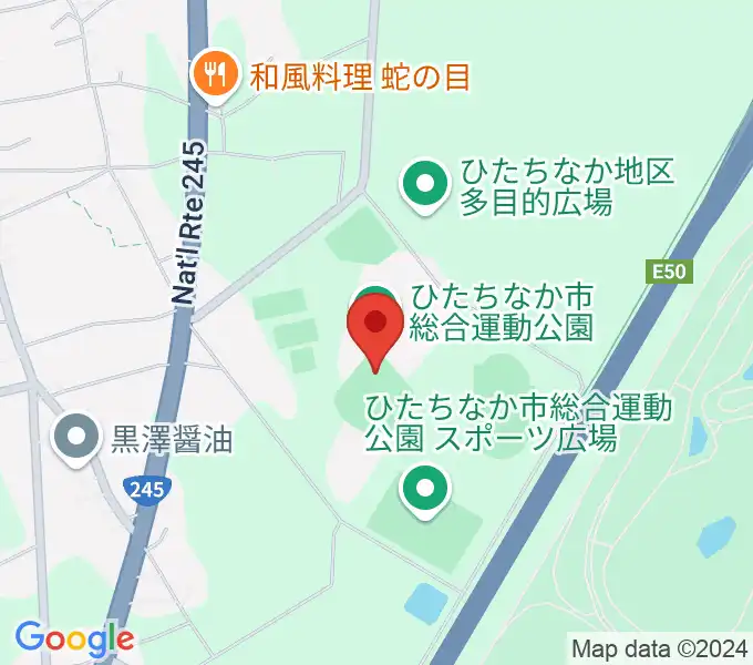 ひたちなか市民球場の地図