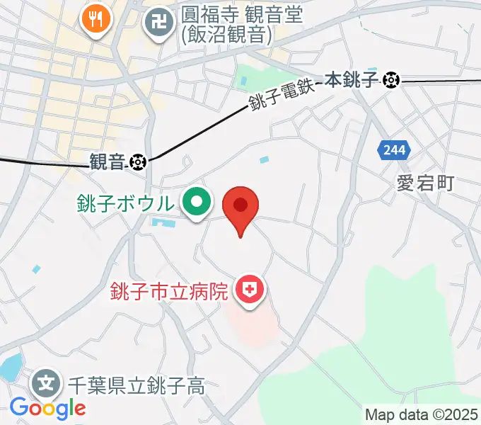 銚子市野球場の地図