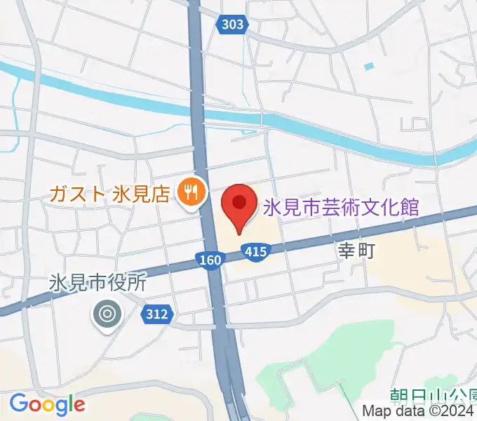 氷見市芸術文化館の地図