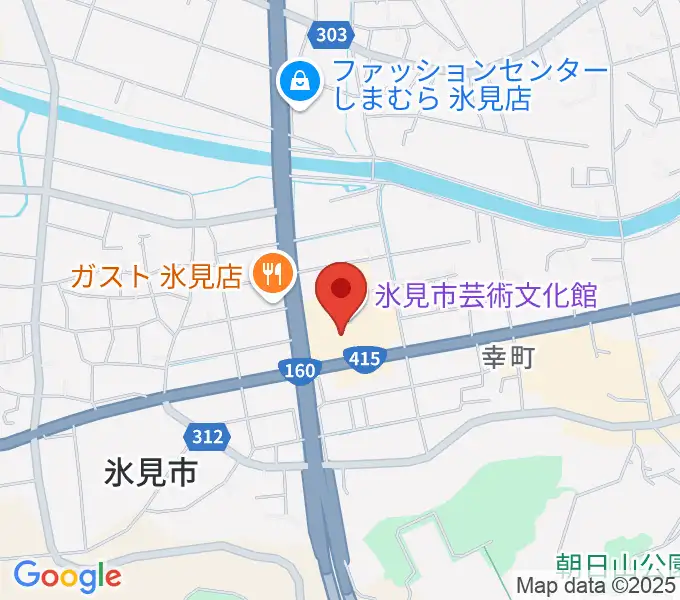 氷見市芸術文化館の地図