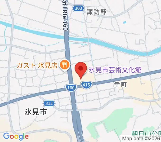 氷見市芸術文化館の地図
