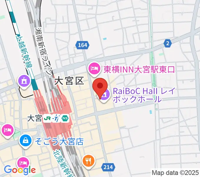 レイボックホール 市民会館おおみやの地図