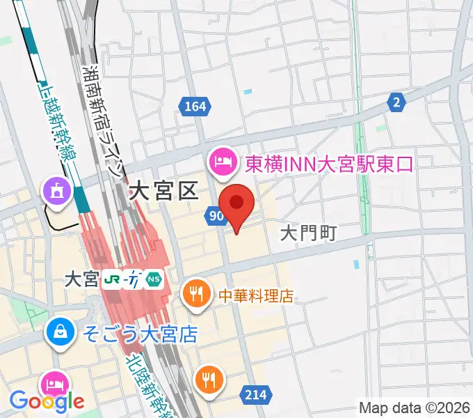 レイボックホールの地図
