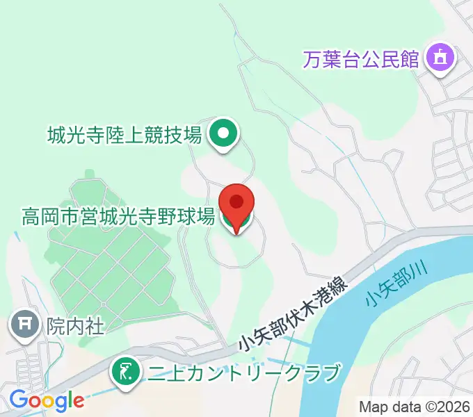 高岡市営城光寺野球場の地図