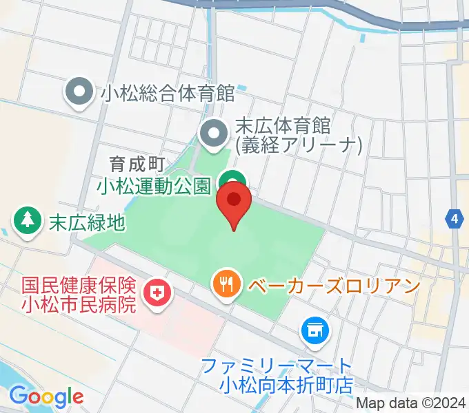 弁慶スタジアムの地図