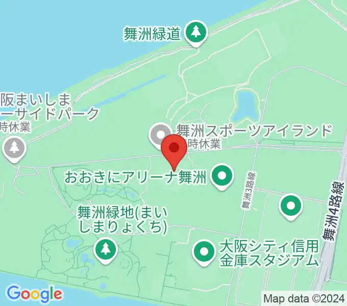 杉本商事バファローズスタジアム舞洲の地図