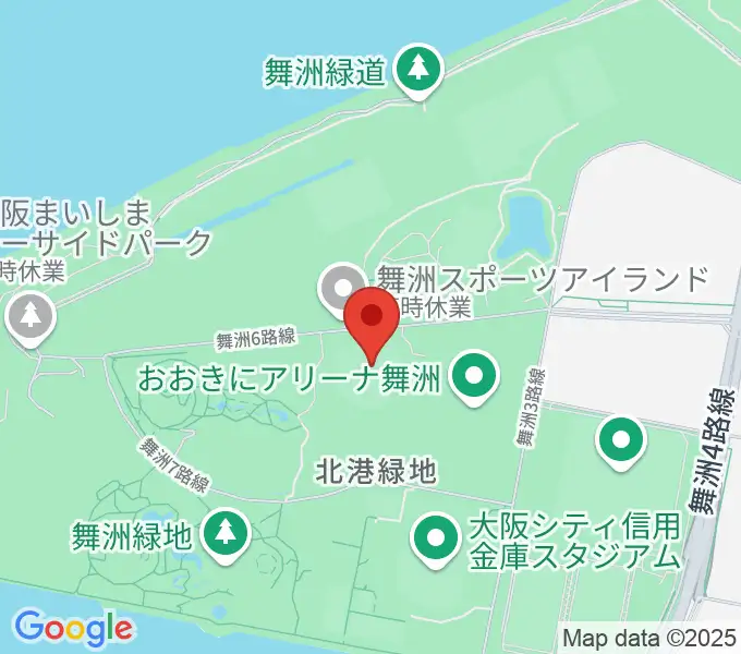 杉本商事バファローズスタジアム舞洲の地図