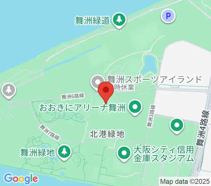 杉本商事バファローズスタジアム舞洲の地図