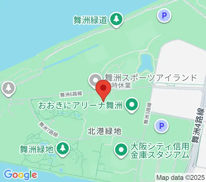 杉本商事バファローズスタジアム舞洲の地図
