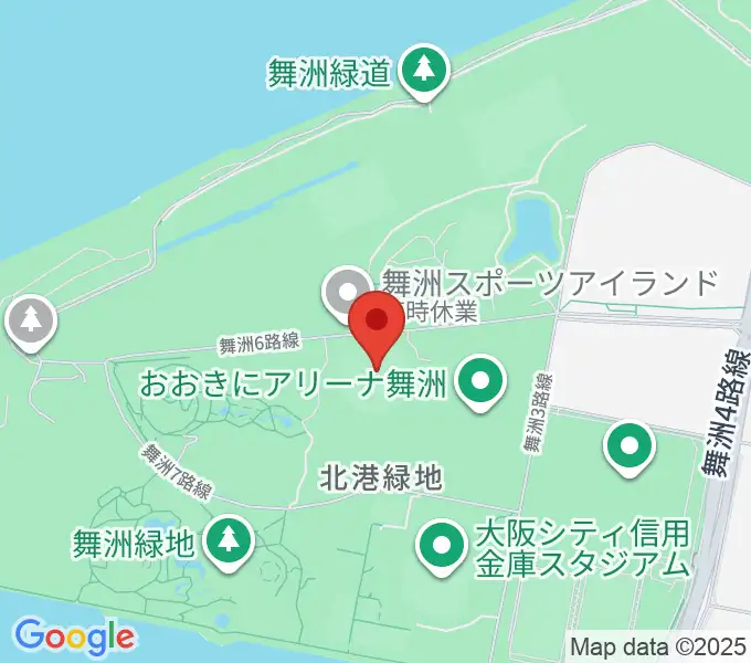杉本商事バファローズスタジアム舞洲の地図