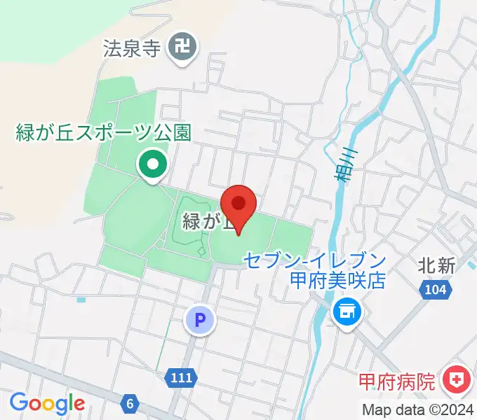 ふじでん球場の地図