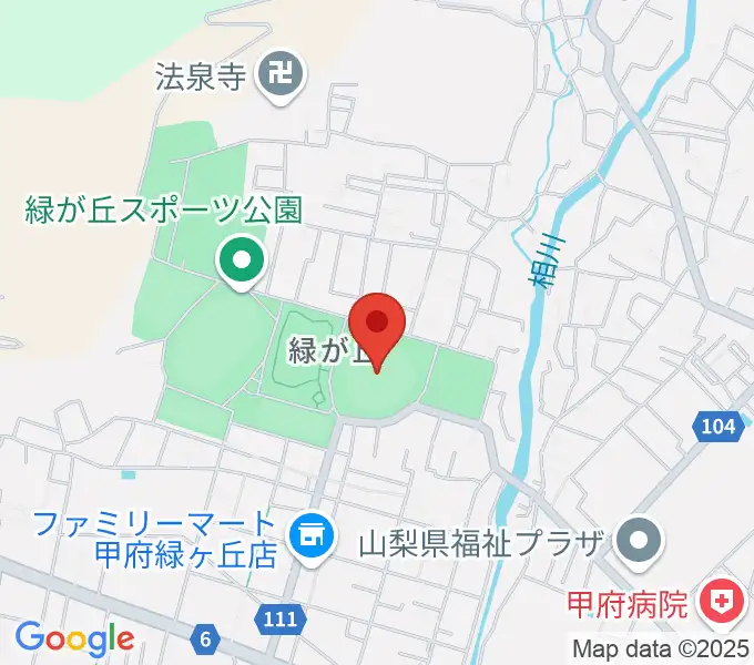 ふじでん球場の地図