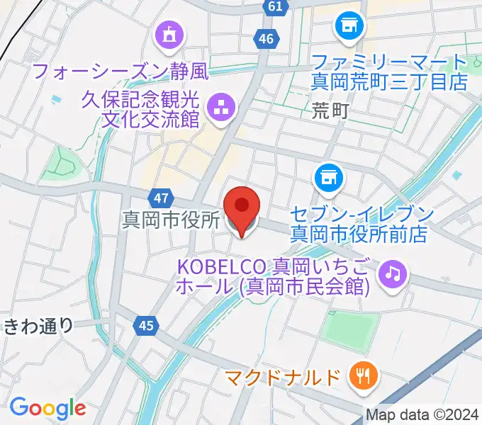 FMもおかの地図