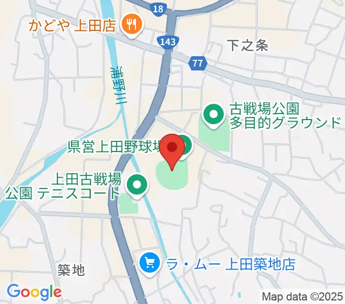 長野県営上田野球場の地図