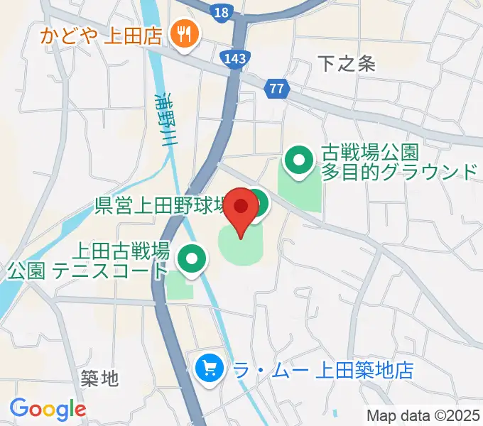 長野県営上田野球場の地図