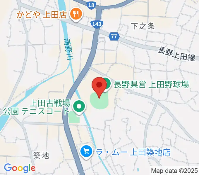 長野県営上田野球場の地図