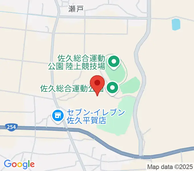 佐久総合運動公園野球場の地図