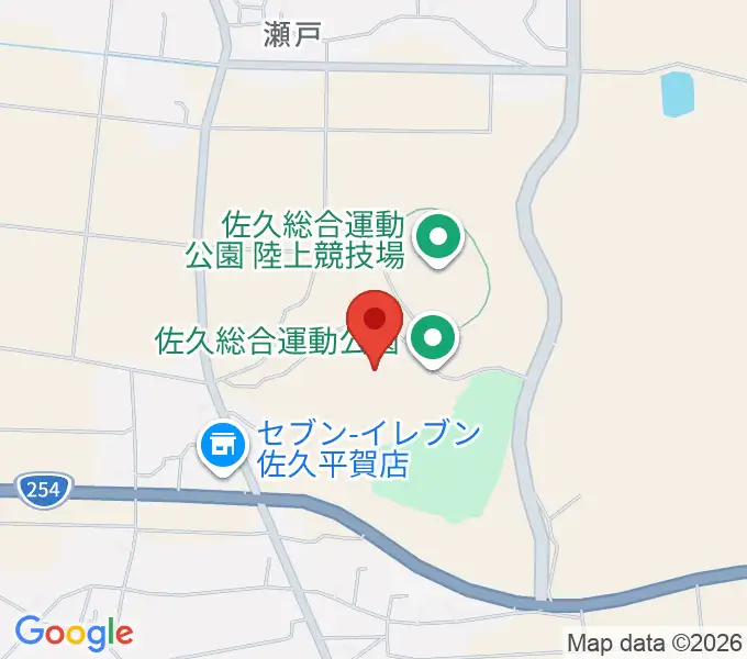 佐久総合運動公園野球場の地図