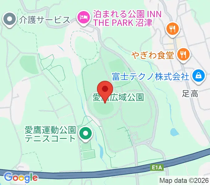 静岡県営愛鷹球場の地図
