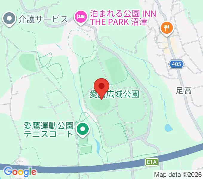 静岡県営愛鷹球場の地図